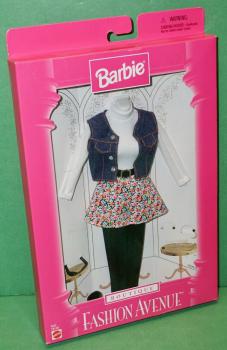 Mattel - Barbie - Fashion Avenue - Boutique - Floral Skirt/Denim Vest - Outfit